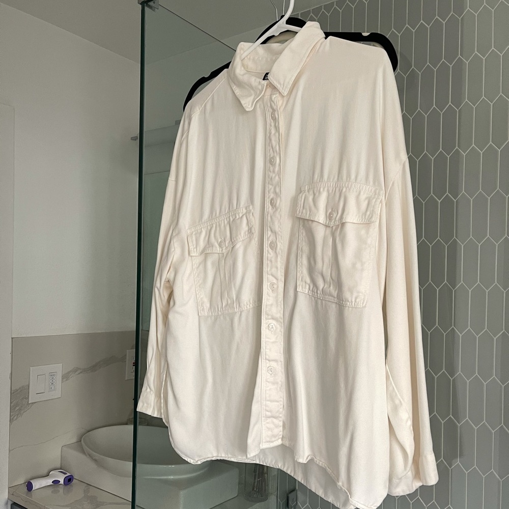 Zara Cream Blouse/Shirt